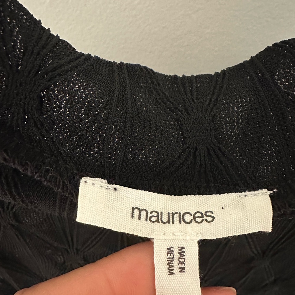 Maurices Black Sheer Mock-neck - Picture 3 of 8
